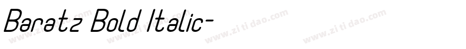 Baratz Bold Italic字体转换
